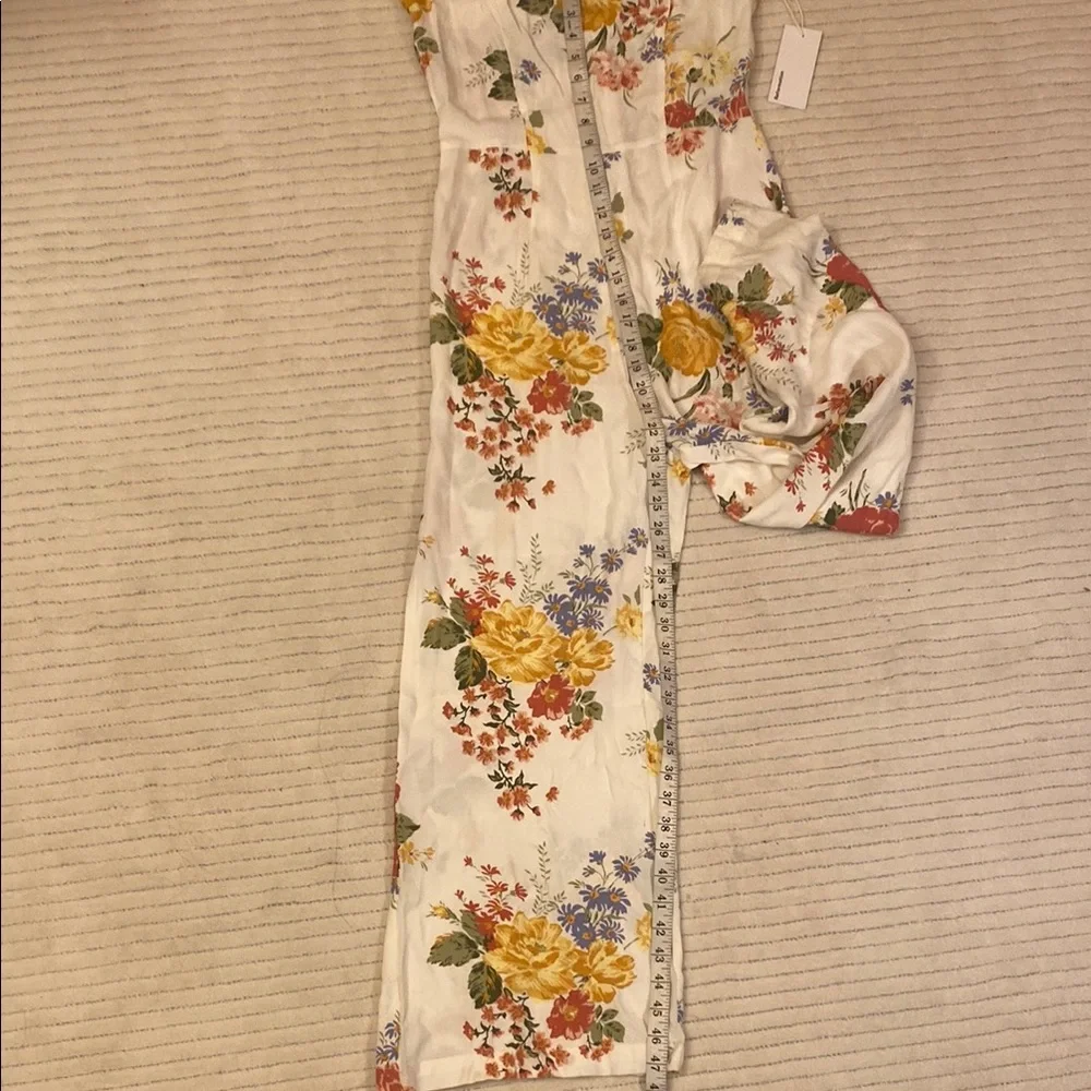 REFORMATION Elegant Floral White Jumpsuit - Picture 7 of 12